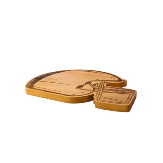 Slickblue Football Helmet Wood Board for Snacks, Tailgate & Game Day Parties, 15" Charcuterie Tray image {1}