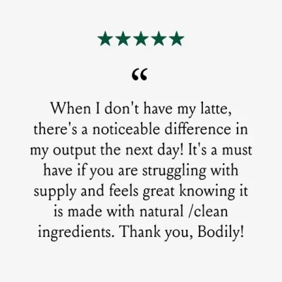 Bodily Organic Vegan Lactation Latte Powder, Lactation Support for Breastfeeding - Spiced Vanilla - 14.67oz image {4}