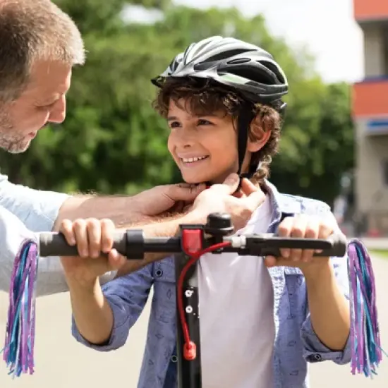 Unique Bargains Handlebar Tassel Grip Ribbon Decorations Scooter Bike Streamers 4 Pcs image {2}