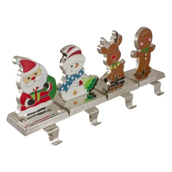 Northlight Set of 4 Christmas Figures Stocking Holders with Silver Base image {3}