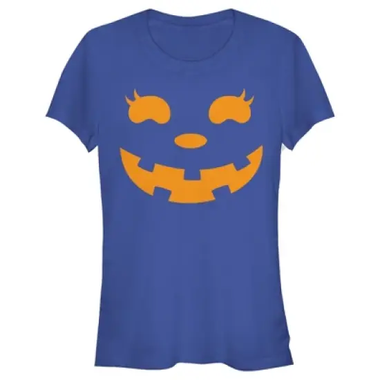Junior's CHIN UP Halloween Jack o' Lantern Face T-Shirt image {7}