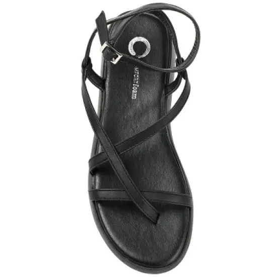 Journee Collection Womens Jeselia Tru Comfort Foam Ankle Strap Flat Sandals image {3}