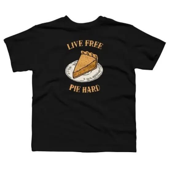 Boy's Design By Humans Live Free Pumpkin Pie Hard By dumbshirts T-Shirt image {5}