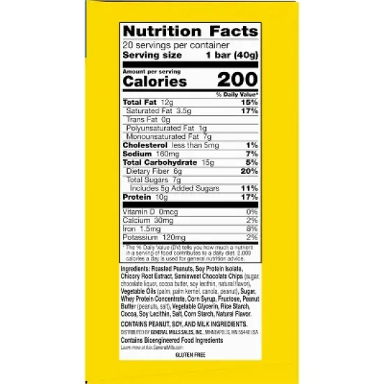 Nature Valley Chewy Snack Bars Peanut Butter Dark Chocolate - 28.4oz/20ct image {1}