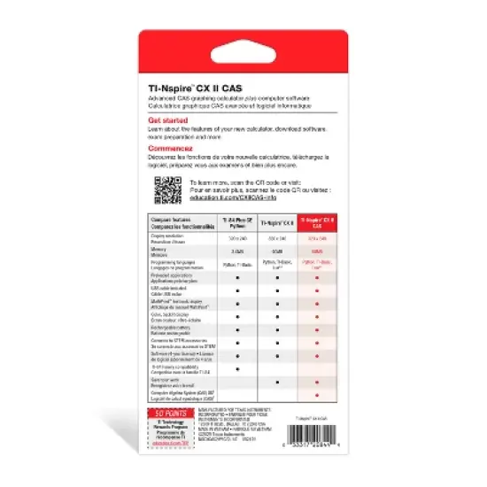 Texas Instruments Nspire CX II CAS Graphing Calculator - Black: 64MB Storage, AP Course Approved image {4}