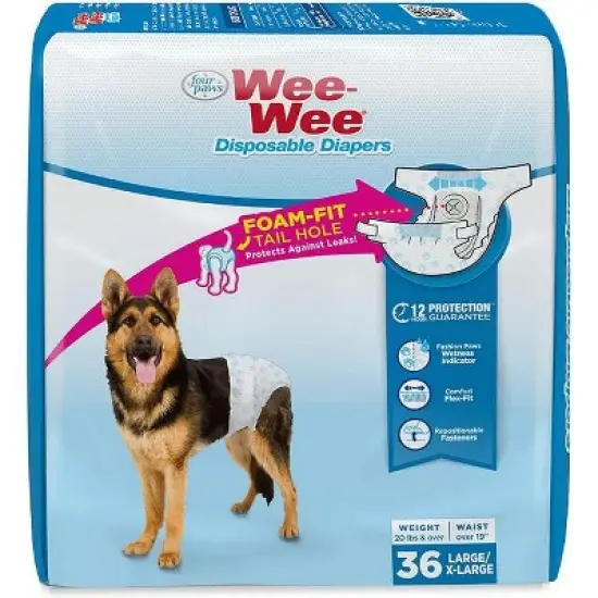Four Paws Wee Wee Disposable Diapers Large image {3}
