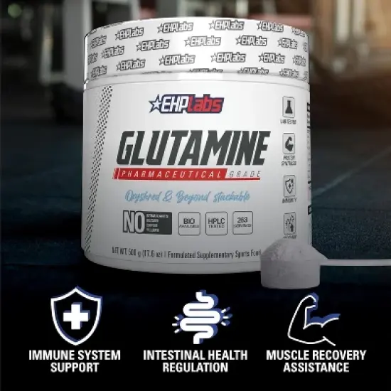 EHPlabs L-Glutamine Powder &ndash; 500g, 100 Servings &ndash; Muscle Recovery, Gut & Immune Health Support image {4}
