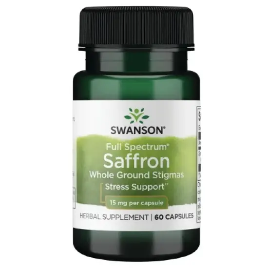 Swanson Herbal Supplements Full Spectrum Saffron Whole Ground Stigmas 15 mg Capsule 60ct image {4}