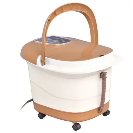 All-In-One Foot Spa Bath Massager Tem/Time Set Heat Bubble Vibration W/6 Roller image {9}