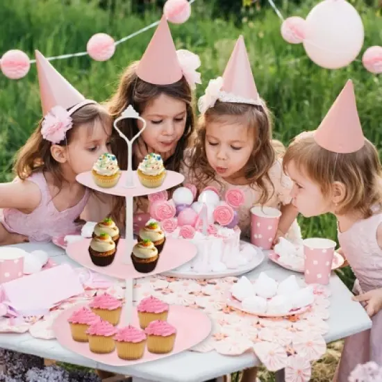 Unique Bargains 3-Layer Heart-shaped Dessert Cupcake Stand with Layered Serving Tray for Pastries Donuts and Fruits image {5}