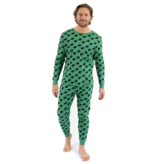 Leveret Mens Two Piece Cotton Pajamas image {5}