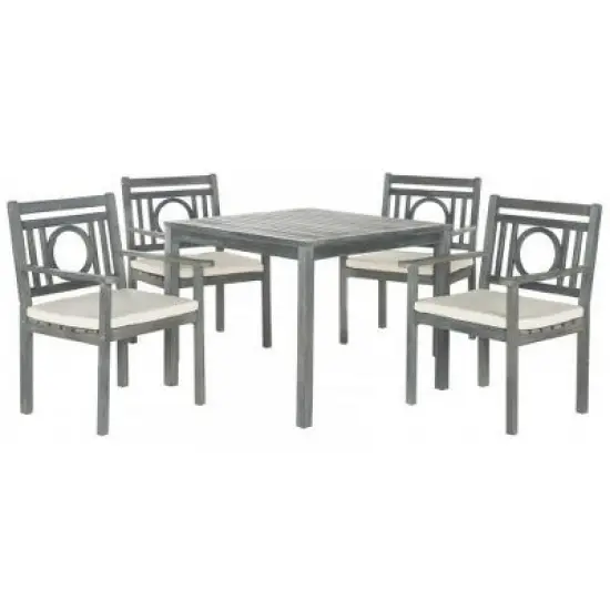 Montclair 5 Pc Dining Set - Outdoor - PAT6721 - Safavieh image {4}