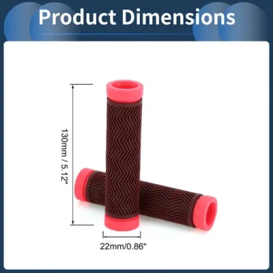 Unique Bargains Bike Handlebar Grips Covers 5.12" Pink 1 Pair image {2}