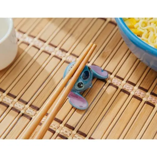 Silver Buffalo Disney Lilo & Stitch 2-Pair Wooden Chopstick Set With Ceramic Rests image {5}