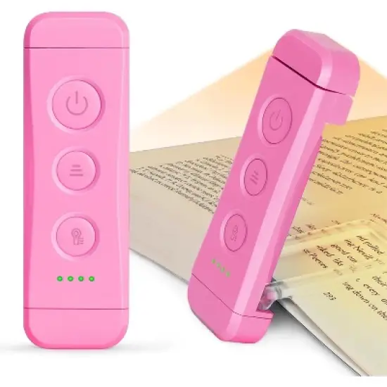Link Clip On LED Book Light For Reading In Bed Flexible Head Portable&nbsp;Rechargeable&nbsp;Multiple Lighting Colors & Brightness For Adults & Kids image {8}
