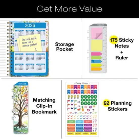 Global Printed Products Hardcover AY 2025-2026 Fashion Planner - 5.5"x8" (Tree Seasons) image {7}