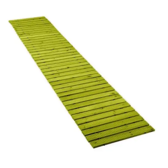 6' Mossy Green Portable Roll-Out Straight Hardwood Pathway image {1}