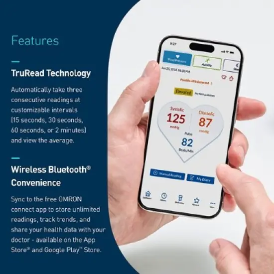 Omron 10 Series Upper Arm Blood Pressure Monitor with Afib Screening Technology image {2}