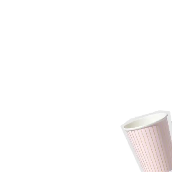 Pale Pink Pinstripe Cups (10 per pack) image {3}