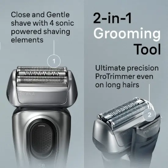 BRAUN SERIES 8-8567CC RECHARGEABLE WET & DRY SHAVER + SMARTCARE CENTER image {5}