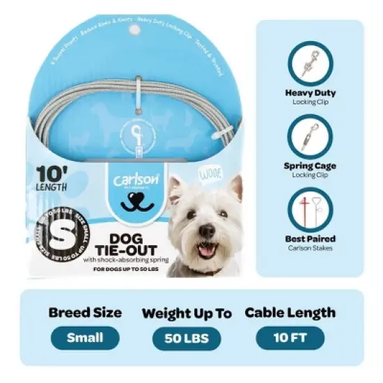 Carlson Tie Out Dog Leash - 10' image {3}