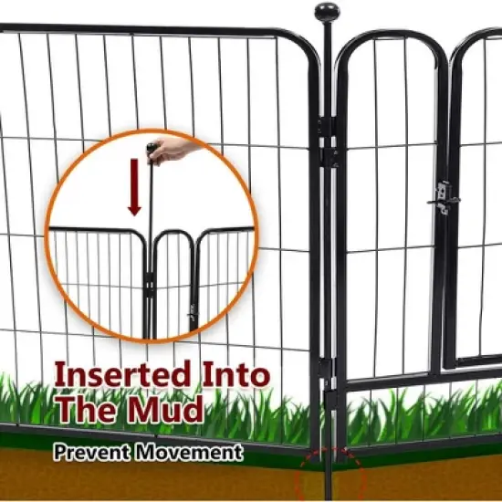 GOTGELIF 16 Panels 32" Height Dog Playpen Heavy Duty Pet Fence Indoor Outdoor image {4}