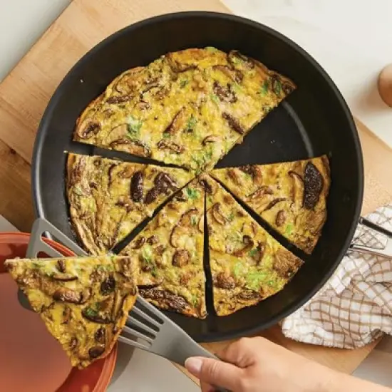 Rachael Ray Cook + Create Hard Anodized Nonstick Frying Pan/Skillet, 12.5 Inch - Black image {4}