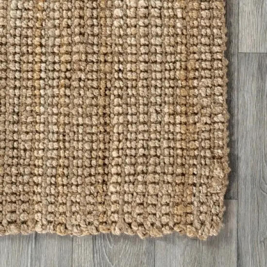 nuLOOM Ashli Solid Farmhouse Jute Area Rug image {4}