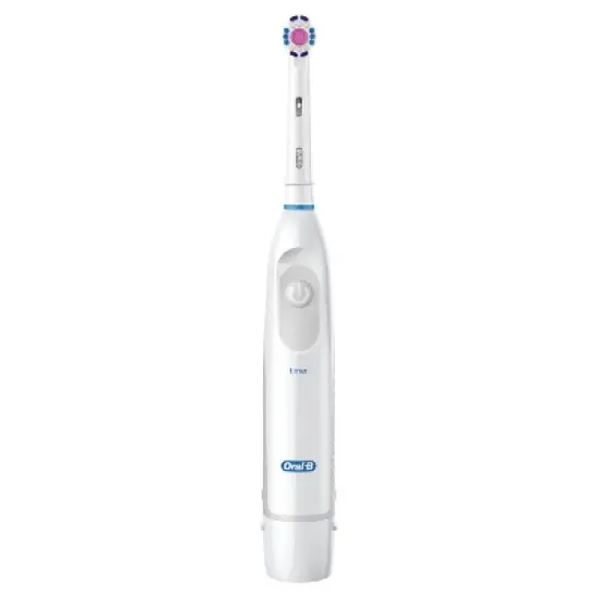 Oral-B Pro 100 3D White Brilliance Whitening Battery Toothbrush - White image {1}