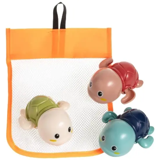 Floating Turtle Bath Toys for Toddlers 1-3, Wind-Up Swimming Toys for Boys Girls, Fun Cute Baby Pool Toys Safe and Durable Bathtub Water Toys, 3-Pack image {12}