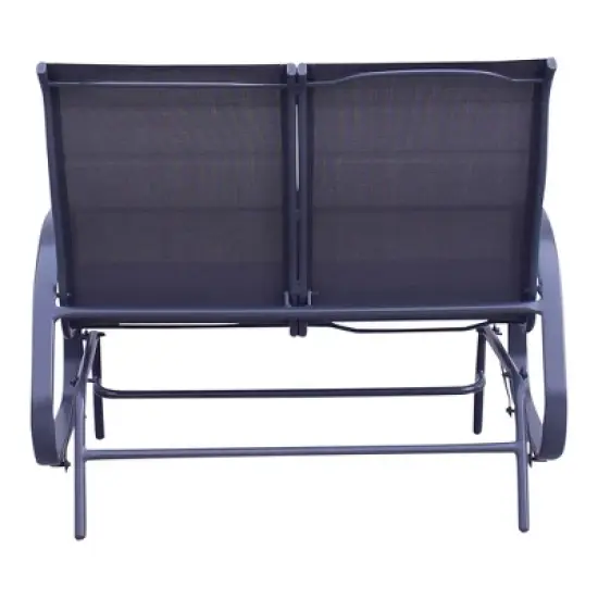 Courtyard Casual Santa Fe Alum Sling Loveseat Glider image {6}