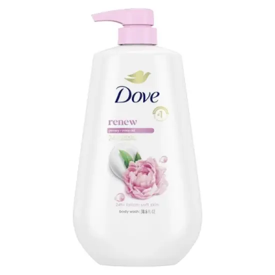 Dove Renew Body Wash Pump Peony & Rose Oil Nourishing 24hr Lotion-Soft Skin - 30.6 fl oz image {11}