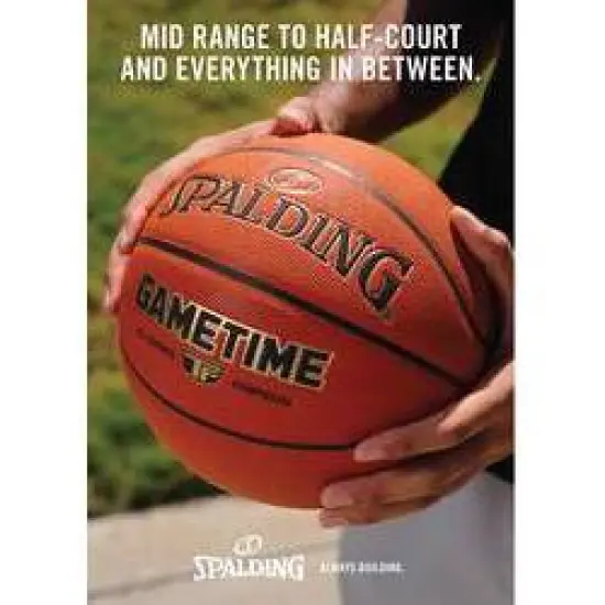 Spalding Gametime 29.5" Basketball: Official Size 7, Indoor-Outdoor Use, Composite Material image {2}