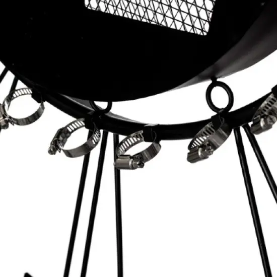 Vintiquewise Large Clock Wall-Mount Metal Wine Shelf &ndash; 24-bottle Rack with Mesh Cork Basket and LED Light &ndash; Elegant Wine Display image {3}