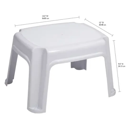 Gracious Living 9.5-Inch Tall, Sturdy Non Slip Plastic Single Level Home Step Stool for Kitchen, Bathroom, Laundry, or Pantry image {2}