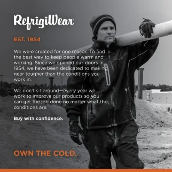 RefrigiWear Men's Insulated PolarForce Hybrid Fleece Jacket with HiVis Piping image {4}