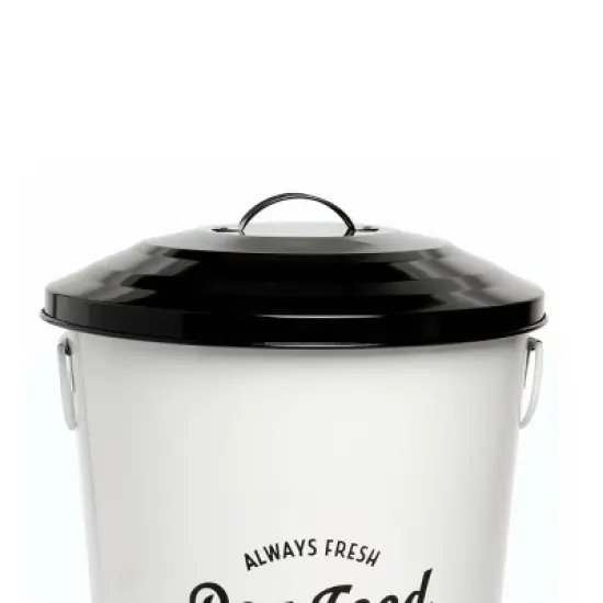 Park Life Designs 17lbs Andreas Food Bin Dog Food Storage Container - White image {1}