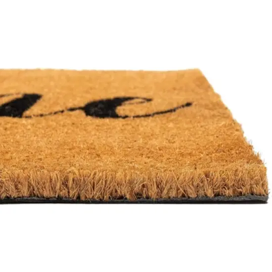 Juvale Coco Coir Welcome Front Door Mat for Outside Entryway, Nonslip Indoor Outdoor Doormat Rug, 17 x 30 in image {3}