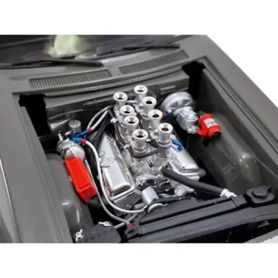 Injected 383 Small Block Engine and Transmission Replica from "1970 Chevrolet Nova Destroyer" 1/18 Scale Model by GMP image {1}