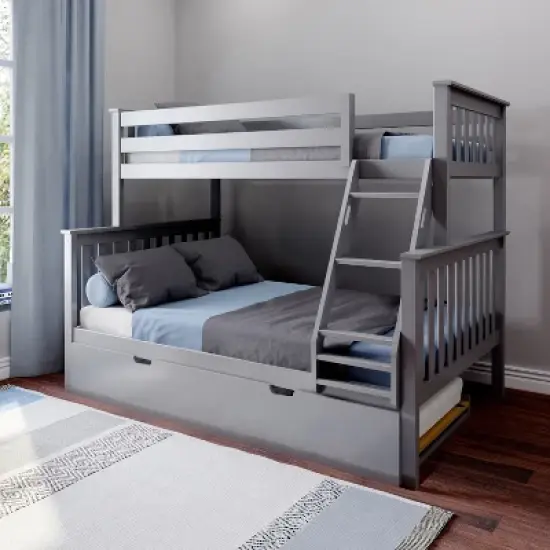 Max & Lily Twin over Full Bunk Bed with Trundle Bed image {1}