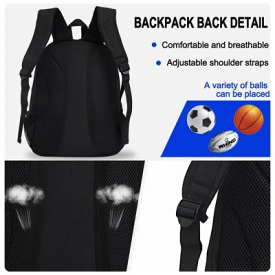 Youth Soccer Bag,Basketball Bag with Ball Compartment & Shoe Compartment,Backpack image {2}
