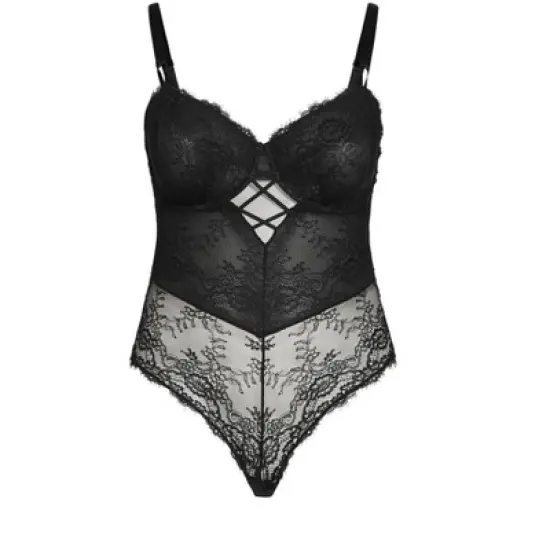 Women's Plus Size Bianca Underwiresuit - black | CITY CHIC image {2}