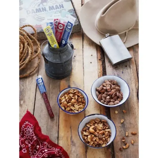 DMSnacks Cowboy Starter Kit Snack Gift Box : BBQ Nuts & Premium Beef Sticks for Tailgating, Grilling, Snacking & Gifting image {1}