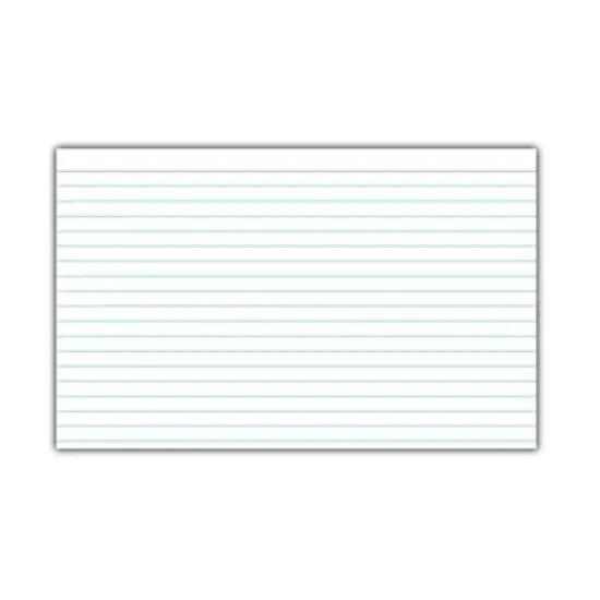 C-Line&reg; Index Cards, 5" x 8", White, Ruled, 25 Per Pack, 10 Packs image {4}