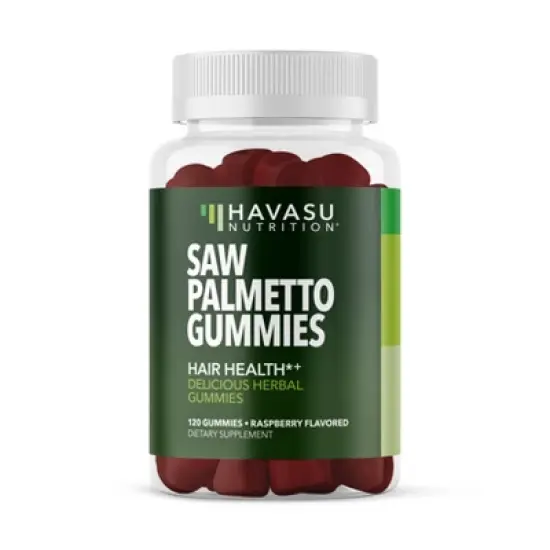 Saw Palmetto Gummies, Raspberry Flavored, Havasu Nutrition, 60 or 120ct image {8}