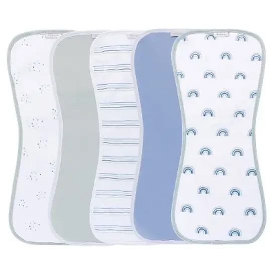 Ely's & Co. Hourglass Shape Fleece Burp Cloths  5 Piece Set image {6}
