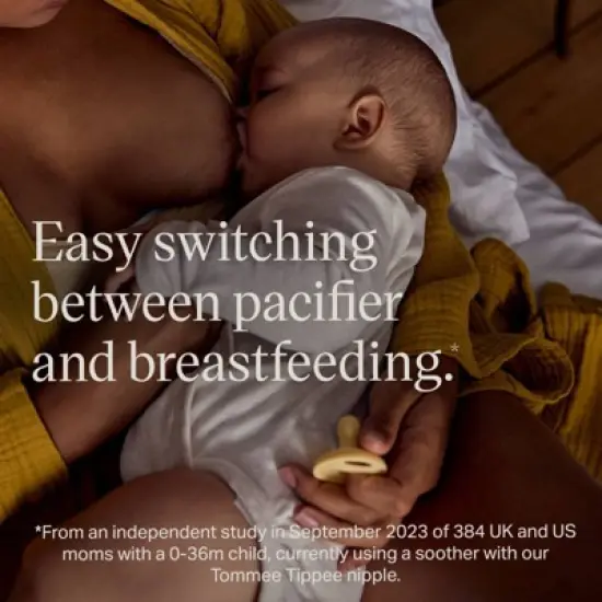 Tommee Tippee Breast Like Pacifier 6-18 Months - Pink & Blue - 4pk image {3}