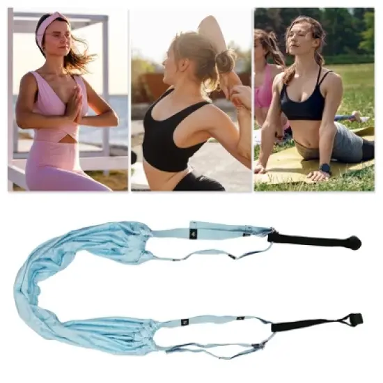 Unique Bargains Durable Yoga Rope Stretches for Exercise Fitness 106.30"x29.53" 1 Set image {1}