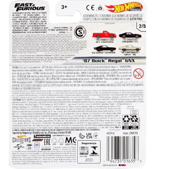 1987 Buick Regal GNX Black "Fast & Furious" Series Diecast Model Car by Hot Wheels image {1}