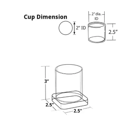 Azar Displays Small Single Cylinder Deluxe Clear Acrylic Cup Holder image {4}